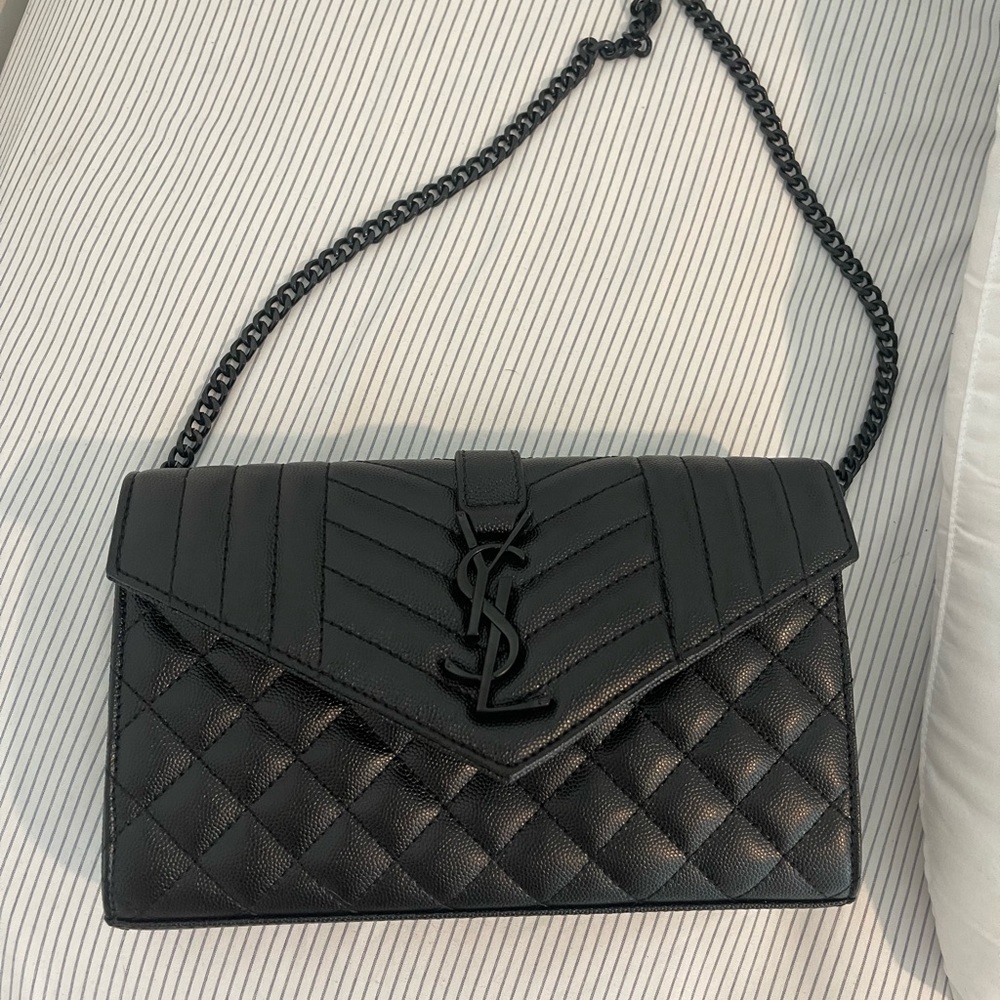 YSL triquilted monogram satchel bag